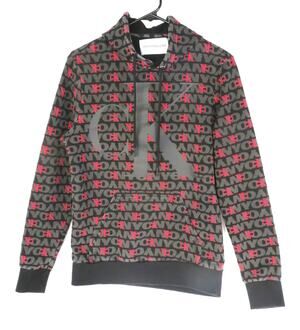 CALVIN KLEIN JEANS Black/Red Logo Sweatshirt Pullover Hoodie Women Sz XS